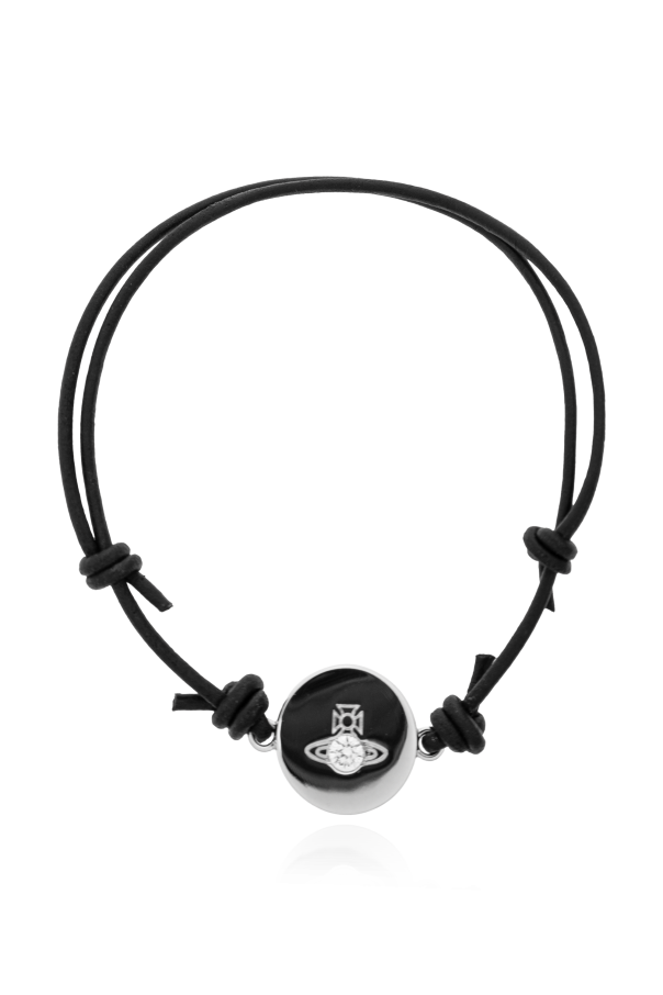 Vivienne Westwood レザーブレスレット Black Leather bracelet with logo Vivienne Westwood - Vitkac Canada